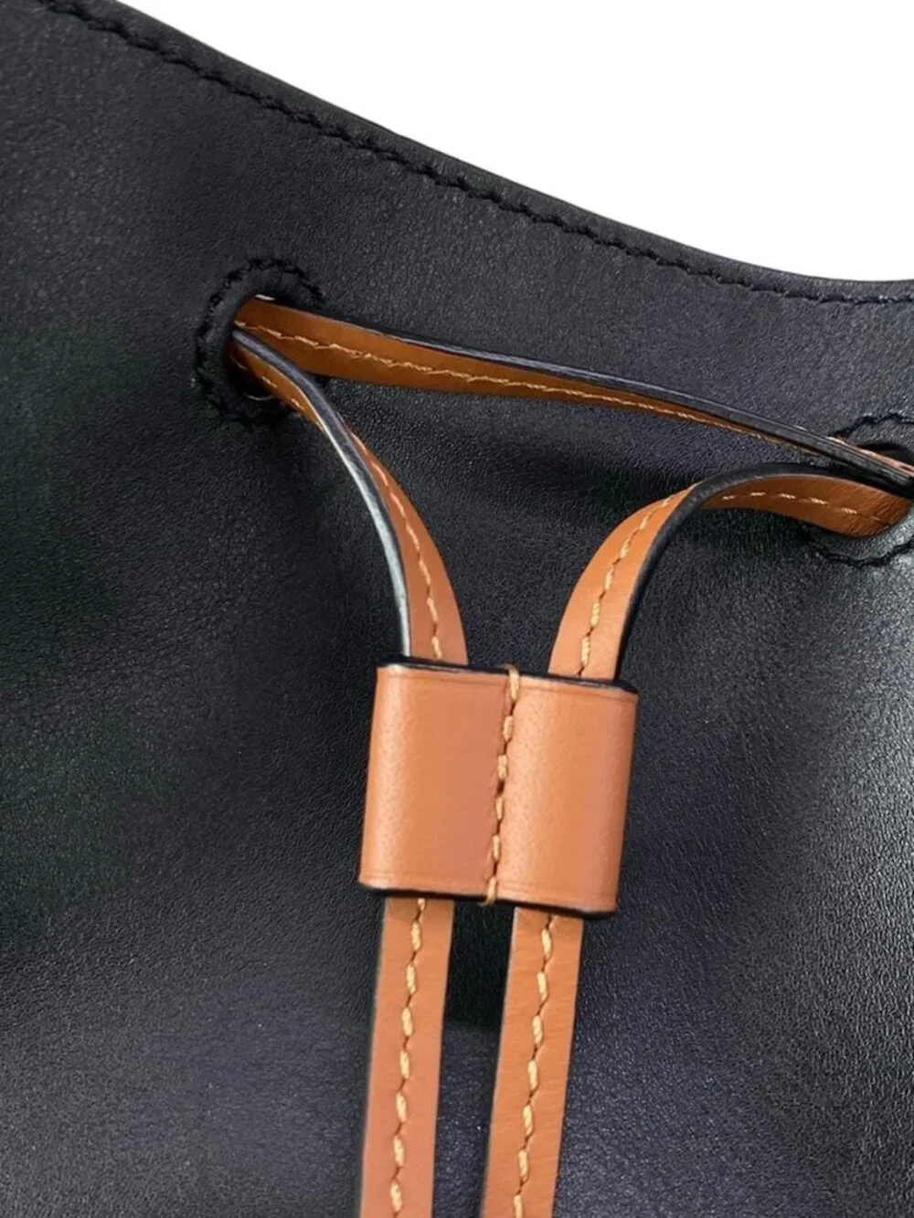 LOEWE Balloon Bag Large 326.76AC29 Black Brown Nappa Calf Calf - Shoulder Bag - Picture 9 of 15